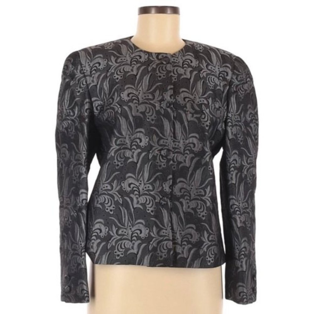 VINTAGE Alan Austin Wool Blend Floral 6